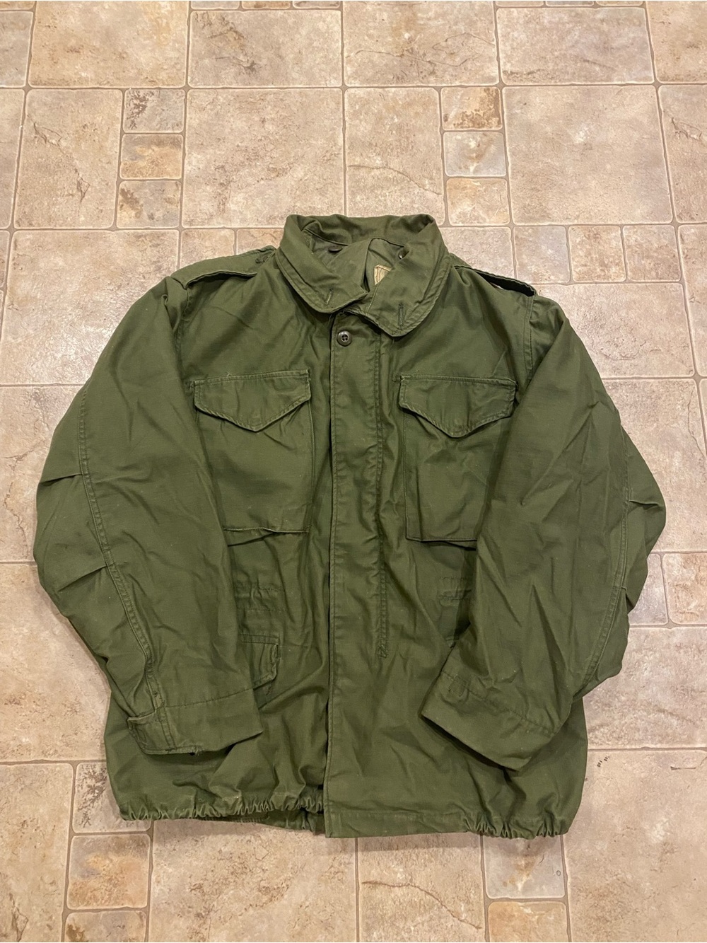 Vintage Army M-65 OG-107 Field Coat Mens Medium Short Green Cold Weather 60s